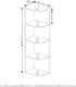 Furinno Pasir 4-Tier Open Shelf Bookcase - White