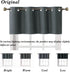 Home Queen Charcoal Total Blackout Curtain Valance for Bedroom Window, Grommet Straight Drape Valence, 54 W X 18 L