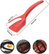 Egg Spatula, Grip and Flipp Tongs Spatula, Fried Eggs Turners, 2 in 1 Omelette Clamp, Frying Turning Grilling Kitchen Cooking Tool for Omelette, Pancake, Steak, Fish, and Egg Ziurmut, Red by ESSUE