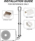 BEWAVE 9 Ft AC Line Cover Kit - 4" W Decorative PVC Tubing for Mini Split Air Conditioners and Heat Pumps