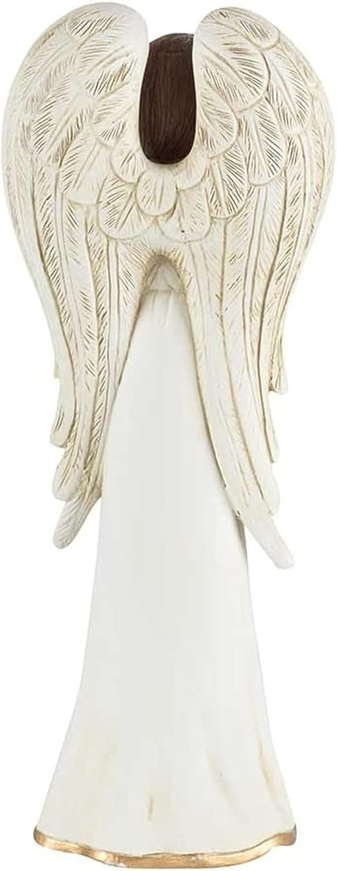 Dicksons Said A Prayer for You Today Angel Figurine, Ivory 3.5 x 8 Resin Stone Tabletop