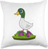Duck Inline Skating Roller Skates Sports Throw Pillow