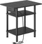 Asgolion Side Table with Charging Station, Skinny Nightstand with USB Ports and