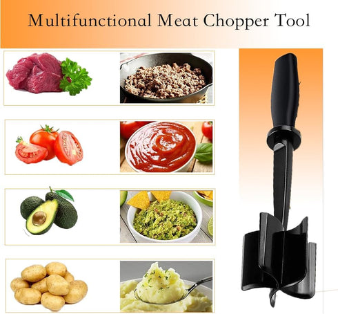 Meat Chopper, Hamburger Chopper, Beef Grinder - Professional Multifunctional Nylon Knife for Non-Stick Cookware