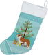 Caroline's Treasures BB2994CS Saint Bernard Merry Christmas Tree Stocking, Teal Hanging Decor for Holiday Season