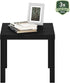 1-Pack, Furinno Classic Homey Square Parsons Side End Table, Black