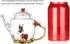 Creative Crystal Glass Teapot for Kung Fu Tea, Good Gift for Sister, Mom, Grandma, Red Rose
