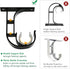 TOKPLNU Ceiling Curtain Rod Bracket, 4 Pack Heavy Duty Holders, Aluminum Alloy, Black Ceiling Hooks for 1 Inch Rods