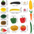Meiwlong 16 Pcs Fake Vegetables,Realistic Artificial Vegetable and Fruits for Decoration,Fake Veggies Garlic Eggplant