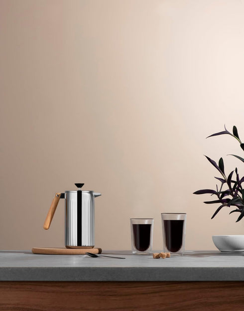 34 oz Bodum Douro Double Wall French Press Coffee Maker, Polished Stainless Steel