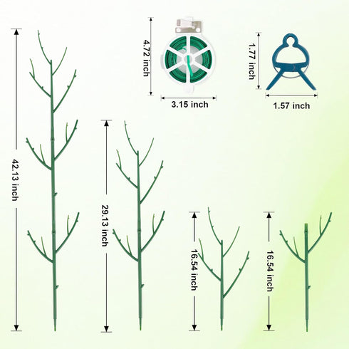 PERSZEN 15 Pack Stackable Plant Support Stakes, Garden Trellis for Climbing Plants Indoor and Outdoor Use, Plant