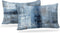 Blue and Grey Abstract Art Pillow Cover, Gallery Modern Decorative Throw Pillows Cushion Cover, Set of 2