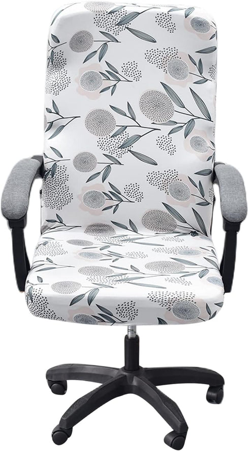 CRFATOP Stretch Computer Office Chair Cover with Durable Zipper, Universal High Back Chair Slipcover