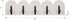 Sagebrook Home 24" White Wall Hooks - Elegant 5-Arch Design, Robust MDF and Iron, Home Organization Must-Have
