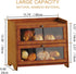 Countertop, Counter BAMBANG Bread Box for Kitchen Extra Large Bamboo Bread Storage Container for Homemade Bread, Double