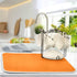 Orange Halloween Day Dish Drying Mat for Kitchen Counter Absorbent Microfiber Dry Dishes Mats Drainer Counter Mat 16 x 18 In Drying Dish Pad for Countertops Decor
