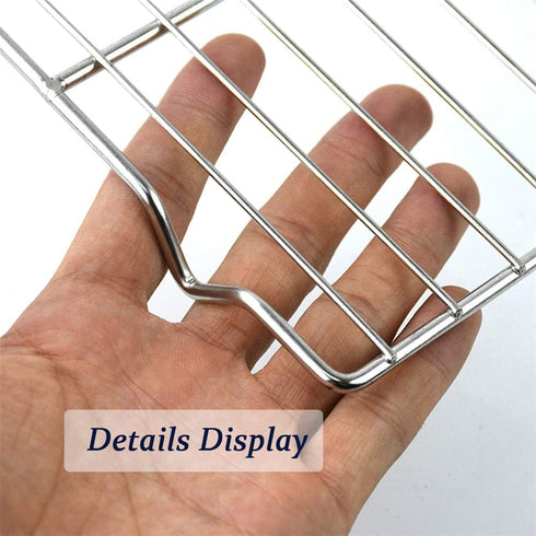 Grilling Rack Heavy Duty Wire Grate, Oven Roasting Rack, 5.3 x 8.7 inch Rectangle Baking Cooling Steaming