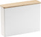 Wood Accent Coffee Pourover Filter Case with Lid - Stainless Steel Container Dispenser