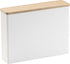 Wood Accent Coffee Pourover Filter Case with Lid - Stainless Steel Container Dispenser