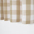 Buffalo Check Curtains, 54 inches Long, Beige and White Gingham Plaid, 2 Panels for Kitchen or Living Room