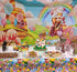 Sweet Candy Lollipop Plastic Tablecloth - Rectangle Disposable Table Cover for Candyland Themed Party, 52 x 90 inches