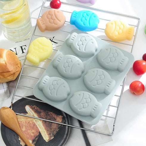 2 Pcs Fish Shaped Silicone Molds, Chocolate Candy Fondant, Cake, Jello, Ice Cube Mold Tray for Baking