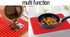Top Pyramid Pan | Large 16 x 11 inches Red Pyramid Silicone Mat for Cooking, Baking, Roasting, Non-Stick