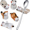 Pack of 6 Lovely Lucky Cat Porcelain Knife Rests, Ceramic Tableware Rest Set