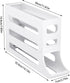 30 Eggs Egg Holder for Fridge - Auto Rolling Fridge Egg Organizer, 4 Tiers Large Capacity Egg Dispenser (White)
