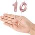 Birthday Candles Numeral Cake Topper Decoration for 10th Birthday Party Wedding Anniversary Celebration Supplies - Rose