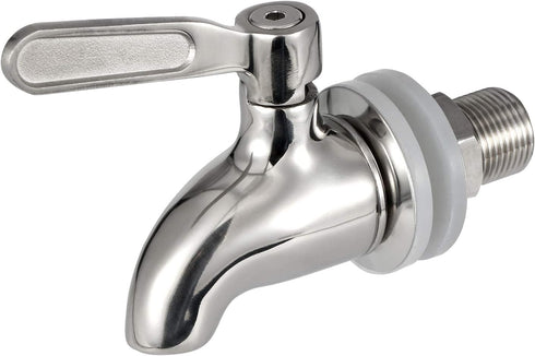 Oak Leaf Replacement Spigot for Beverage Dispenser, Stainless Steel Faucet, Food Grade, 2 Pack
