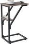 NEFROM C-Shaped End Table, Small Couch Side Table, Sofa TV Tray Table for