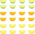 24PCS CCINEE Artificial Lemon Blocks,Realistic Fake Lemon Lime Wedge Block Fruit Decor for Home Kitchen Decoration