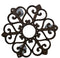 Comfy Hour 10" Heavy Duty Cast Iron Rolling Plant Stand, Heart Shaped