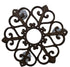 Comfy Hour 10" Heavy Duty Cast Iron Rolling Plant Stand, Heart Shaped