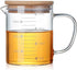 DEVILMAYCARE Glass Beaker with Handle and Lid - Measuring Cup for Easy Visibility, 12 Oz (350ML)
