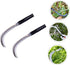 YARNOW 2Pcs Steel Willow Leaf Sickle, Fierce Farming Weeder, Gardening Hand Tool for Harvesting Grass and Weeding