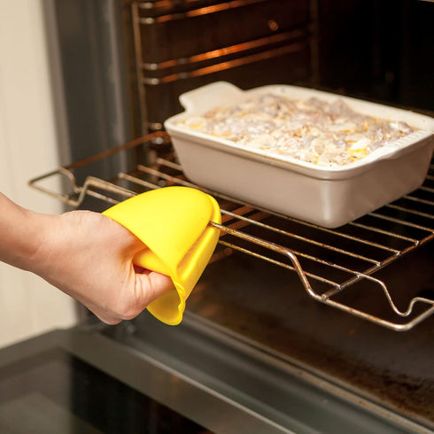 4pcs Thickened Mini Oven Gloves - Heat Resistant Silicone Oven Mitts for Kitchen, Cooking, Baking, BBQ