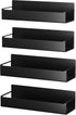 4 Pack Vetacsion Moveable Fridge Magnetic Spice Racks,Metal Black