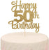 Happy 50th Birthday Cake Topper, 50th Birthday Decorations, 50 Cake Party Decor, 50 Anniversary Decor