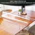 14x24 inch Clear Table Protector Plastic PVC Desk Protector Tablecloth Cover Office Desk Pad Mat Wood Furniture Glass Dining Tabletop Countertop Protection Waterproof Rectangular with Free Mouse Pad