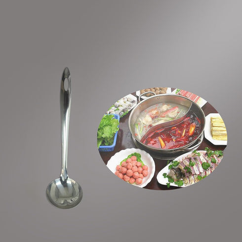 Stainless Steel Soup Pot with Divider, Mandarin Duck Pot with Lid for Gas, Induction, Electric, Ceramic Stoves