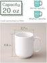 20 oz Set 6 Set, DOWAN Large Coffee Mugs with Handle, Ceramic Cup of for Tea Hot Cocoa, Mug Gifts Soft White