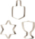 Set 3 Rite Lite of Chanukah Cookie Cutters Sheets - Dreidel, Menorah, Star of David Design, Jewish New Year Holiday