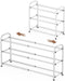Gonfoam 3-Tier Expandable Shoe Rack,Adjustable Shoe Shelf Storage Organizer Heavy Duty Metal
