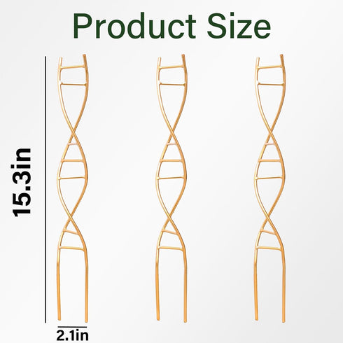 3PCS Yohsnor DNA Plant Trellis Indoor and Outdoor - Lightweight Metal Trellis for Potted Plants, Hoya & Pothos Climbing