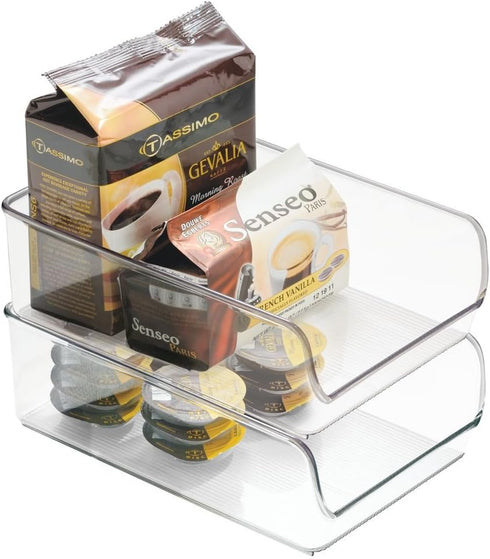 iDesign BPA-Free Plastic Freezer and Fridge Organization Bin, 11" x 7" x 3.5", Clear