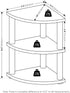 Countertop 3-Tier Countertop Furinno Turn-N-Tube Kitchen Organizer, Corner Organizer Shelf, Corner Shelf, for Kitchen