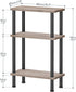 3-Tier BG246BZ01 HOOBRO Narrow Side Table, Slim End Table No Tools Needed, Twist-On Assembly, Skinny Nightstand Sofa