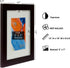 Kiera Grace Classic Langford Wooden Picture Frame, Dark Brown, 8" x 10"